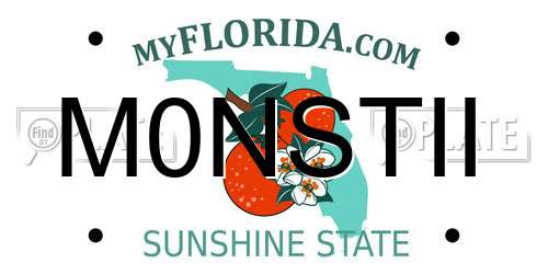 M0NSTII Florida License Plate