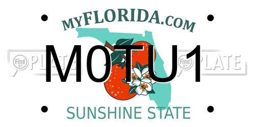 M0TU1 Florida License Plate