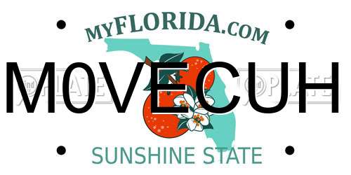M0VECUH Florida License Plate