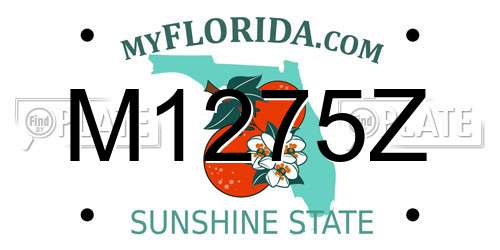 M1275Z Florida License Plate