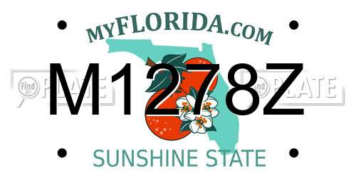 M1278Z Florida License Plate