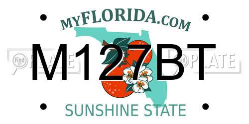 M127BT Florida License Plate