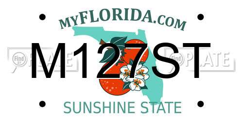 M127ST Florida License Plate