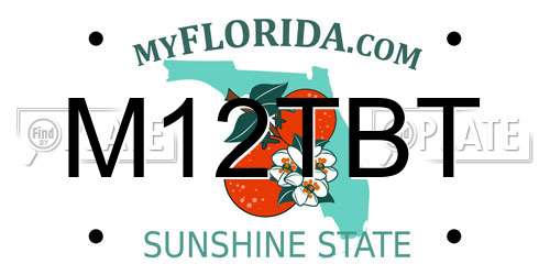 M12TBT Florida License Plate