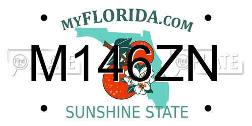 M146ZN Florida License Plate