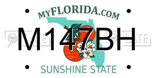 M147BH Florida License Plate