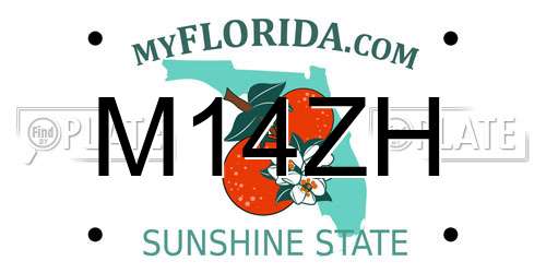M14ZH Florida License Plate