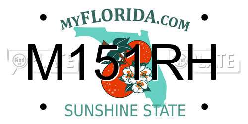 M151RH Florida License Plate