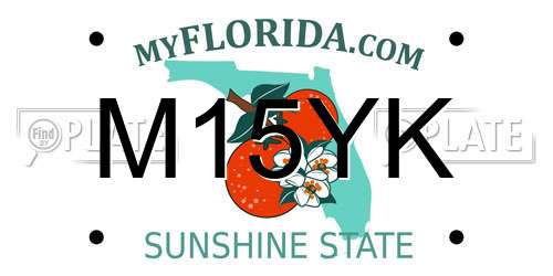 M15YK Florida License Plate