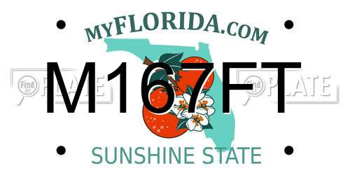 M167FT Florida License Plate
