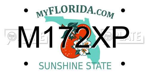M172XP Florida License Plate