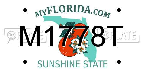 M1778T Florida License Plate