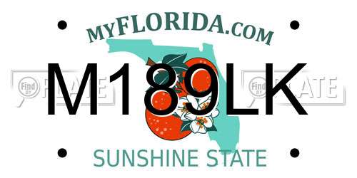M189LK Florida License Plate
