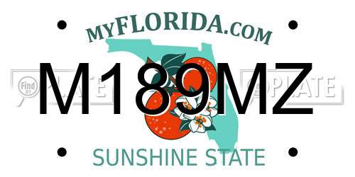M189MZ Florida License Plate
