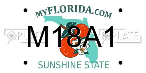 M18A1 Florida License Plate