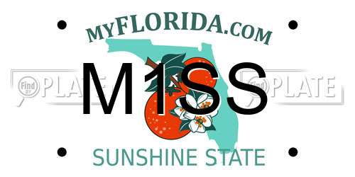 M1SS Florida License Plate