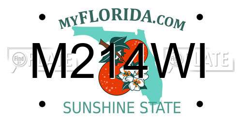 M214WI Florida License Plate