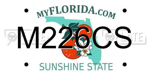 M226CS Florida License Plate