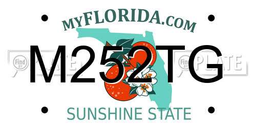 M252TG Florida License Plate