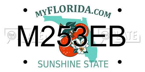 M253EB Florida License Plate