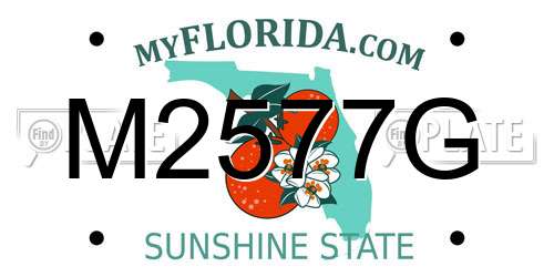 M2577G Florida License Plate