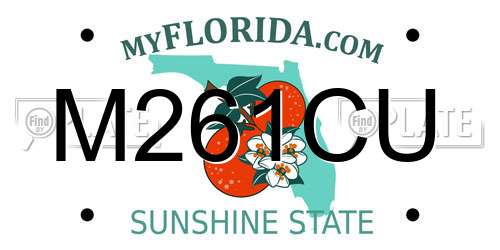 M261CU Florida License Plate