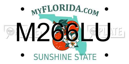 M266LU Florida License Plate
