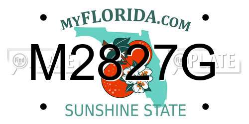 M2827G Florida License Plate