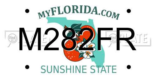 M282FR Florida License Plate