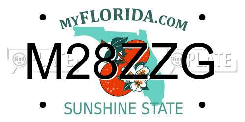 M28ZZG Florida License Plate