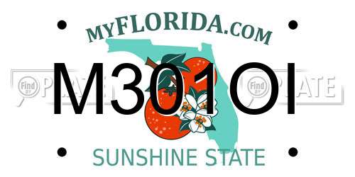 M301OI Florida License Plate