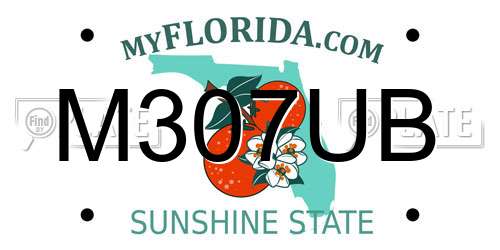 M307UB Florida License Plate