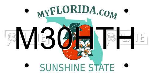 M30HTH Florida License Plate