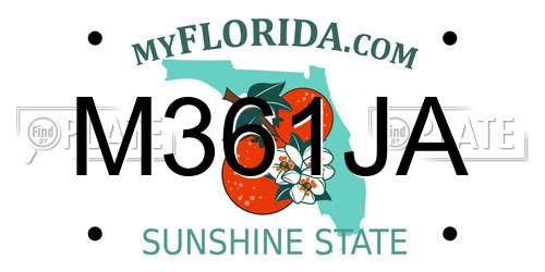 M361JA Florida License Plate