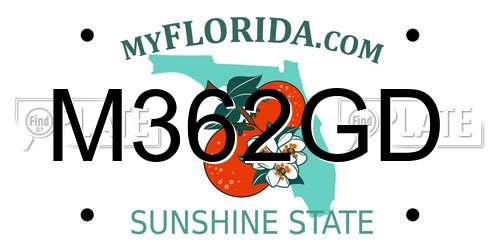 M362GD Florida License Plate
