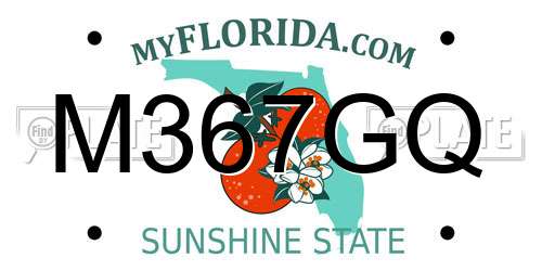 M367GQ Florida License Plate