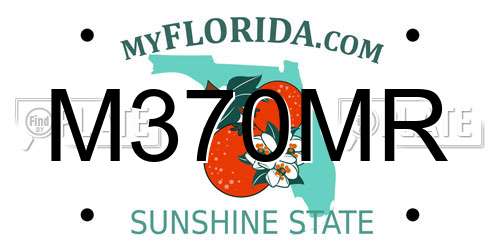 M370MR Florida License Plate