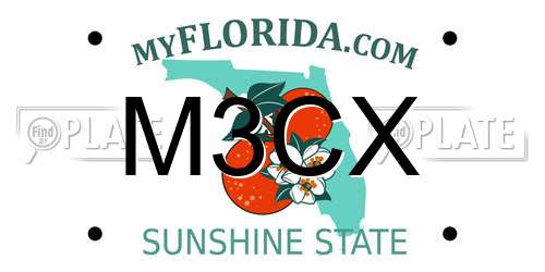 M3CX Florida License Plate