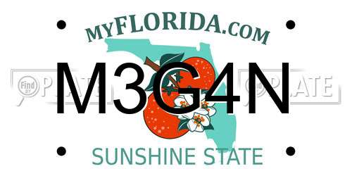 M3G4N Florida License Plate