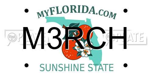 M3RCH Florida License Plate
