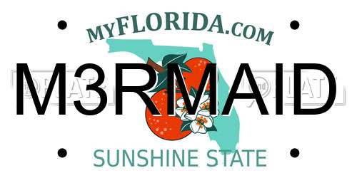 M3RMAID Florida License Plate