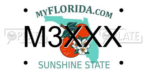M3XXX Florida License Plate