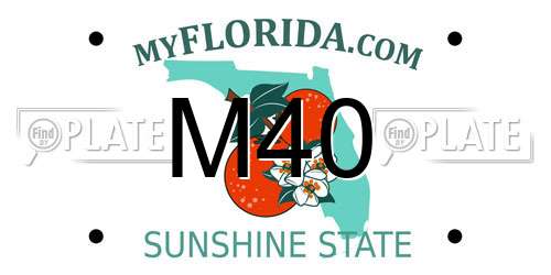 M40 Florida License Plate