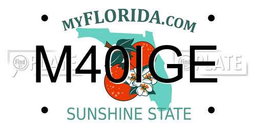 M40IGE Florida License Plate