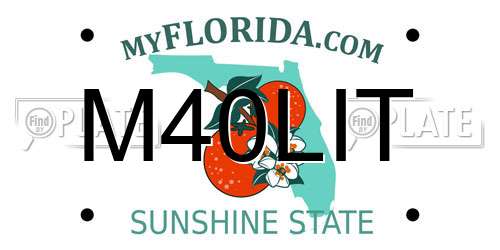 M40LIT Florida License Plate