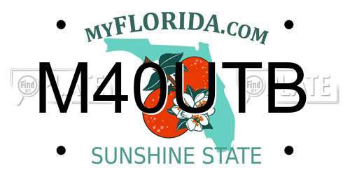 M40UTB Florida License Plate