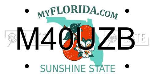 M40UZB Florida License Plate