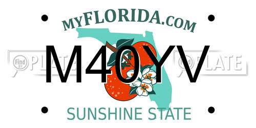 M40YV Florida License Plate