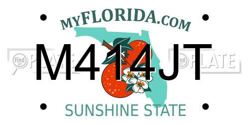 M414JT Florida License Plate