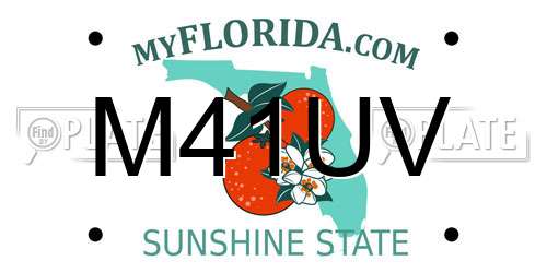 M41UV Florida License Plate